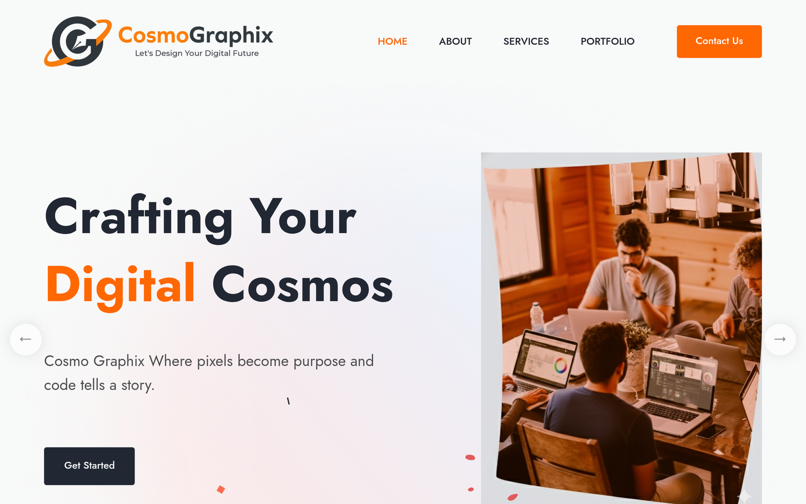 Cosmographix website screenshot