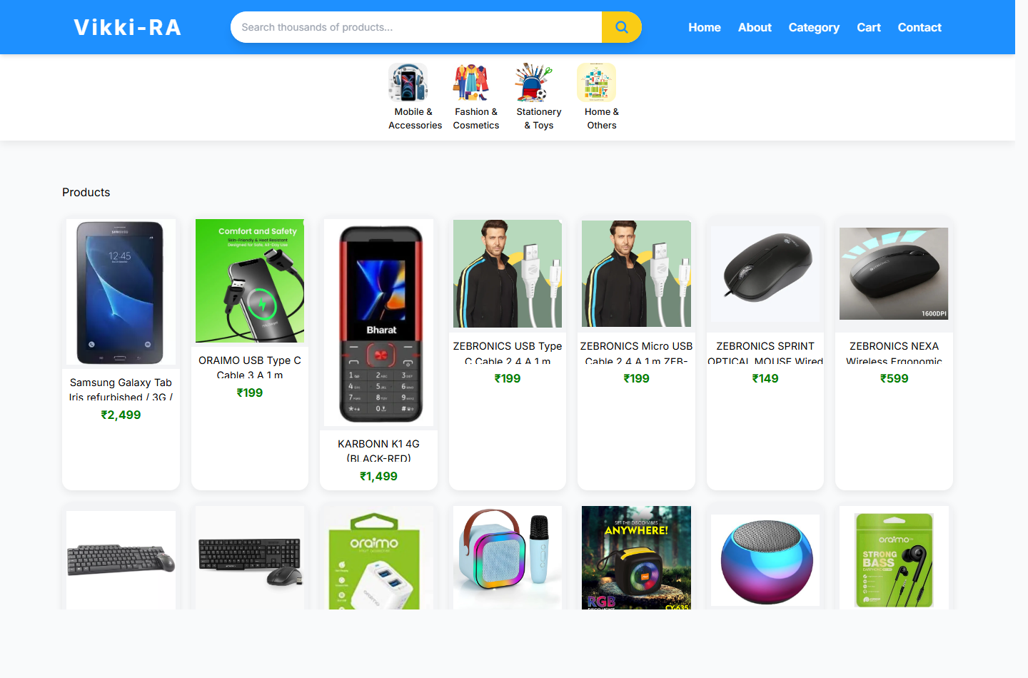 Vikki-Ra Fashion Market website screenshot